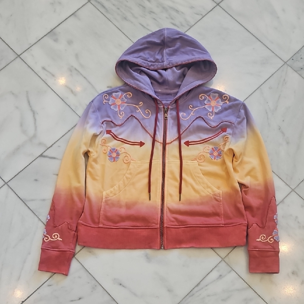 Double D Ranch Purple and Yellow Ombre Hoodie